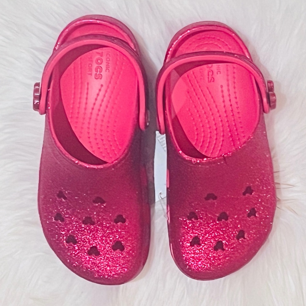 Hot Pink Glitter Mickey Icon Crocs - Picture 2 of 6